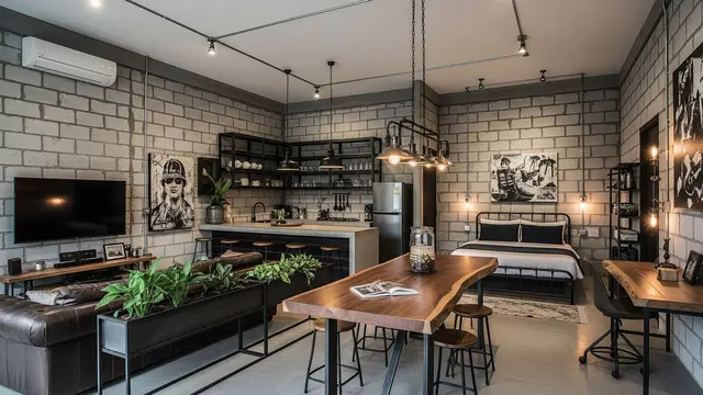 Hebel Ekspos di Interior (Kamar Tidur, Dapur, Ruang TV)