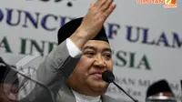 Di Gedung MUI, (21/4/14), Ketua Umum MUI Din Syamsuddin, menyerukan kepada semua parpol Islam untuk menyatukan suara dalam Pilpres 9 Juli 2014 nanti. (Liputan6.com/Faizal Fanani)