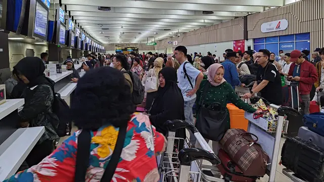 Memasuki H-7 lebaran, pergerakan penumpang mulai memadati Bandara Internasional Soekarno Hatta, Rabu (3/4/2024). (Istimewa)