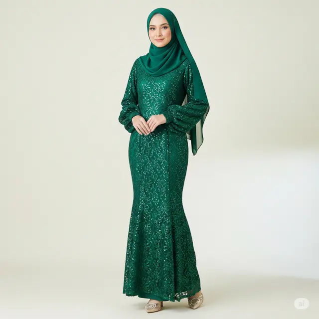 9 Model Gamis Brokat Duyung Lengan Balon Terbaru yang Memukau: Elegan, Modern, dan Cocok untuk Berbagai Acara