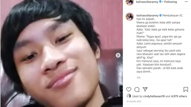 Azka, putra Deddy Corbuzier - Kalina Ocktaranny (Foto: Instagram/@kalinaocktaranny)