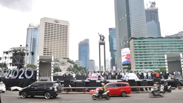 Panggung Malam Tahun Baru di Bundaran HI