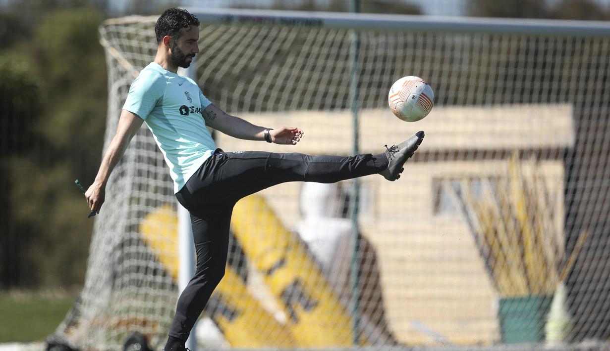 Pertandingan ini akan berlangsung di Estadio Jose Alvalade, Jumat, 21 April 2023.  (AFP/FILIPE AMORIM)