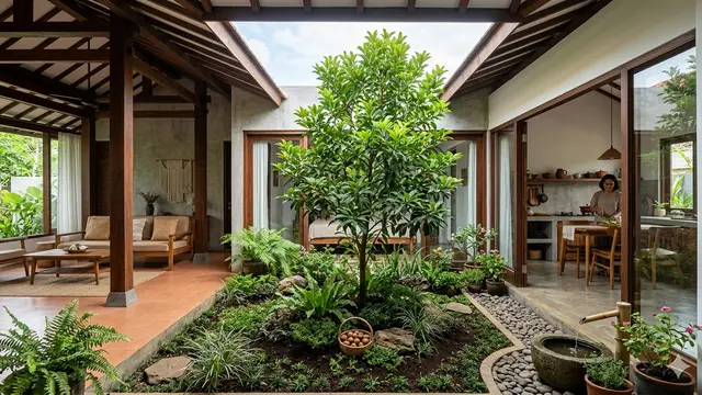 Desain Rumah Sejuk dengan Kebun Buah Mini