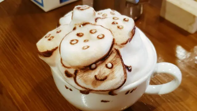 Latte Art Ini Memiliki Bentuk yang Bikin Gemas, Sayang Untuk Diminum. (Sumber: Twitter/george_10g)