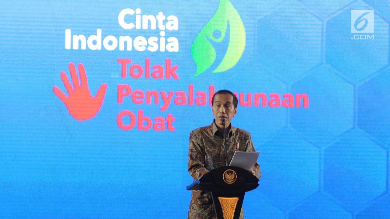 Presiden Jokowi Hadiri Aksi Nasional Pemberantasan Obat Ilegal di Cibubur
