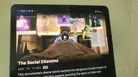 Film dokumenter The Social Dilemma yang menyoroti industri media sosial (Liputan6.com/ Agustin Setyo W)