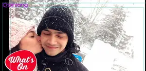 Asmirandah dan Jonas Rivano lagi main di atas salju di Amerika Serikat.