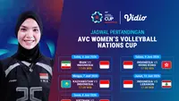 Jadwal AVC Women’s Volleyball Nation Cup 2026 Dukung Timnas Voli Putri Indonesia di Vidio
