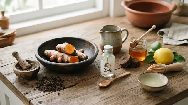 Cara Membuat Minuman Kunyit dan Lada Hitam