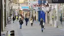 Pemandangan jalan saat peningkatan langkah-langkah karantina wilayah (lockdown) guna membatasi penyebaran COVID-19 di Wina, Austria, 17 November 2020. Austria memerintahkan lockdown secara nasional selama tiga pekan. (Xinhua/Georges Schneider)