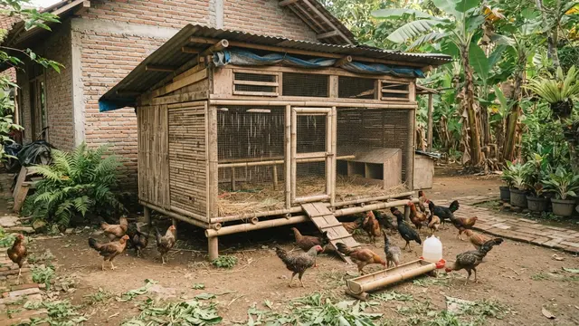 Cara Ternak Ayam Kampung di Halaman Rumah Tanpa Bangunan Permanen