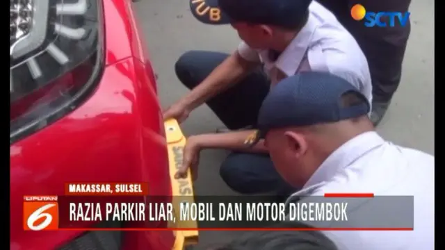 Kendaraan yang dirazia kemudian diderek ke Kantor Polrestabes Makassar, sementara sang pemilik kendaraan diberi pengarahan.