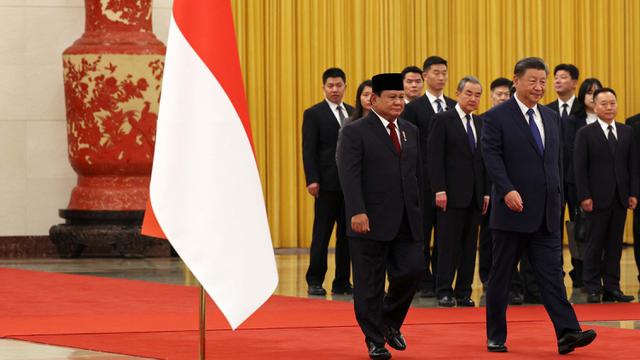 Kedatangan Presiden RI Prabowo Subianto Disambut Hangat Presiden China Xi Jinping
