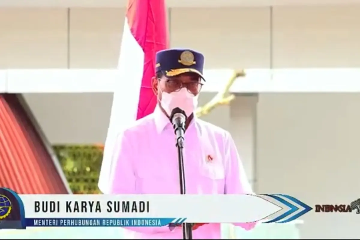 Menteri Perhubungan Budi Karya Sumadi saat menghadiri peresmian Bandara Haji Muhammad Sidik di Barito Utara, Kalimantan Tengah
