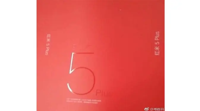 Tampilan boks Xiaomi Redmi 5 Plus (Foto: GSM Arena)