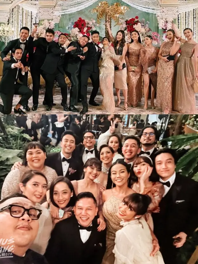 6 Potret Bridesmaid dan Groomsmen Vidi Aldiano-Sheila Dara, Tampil Memukau