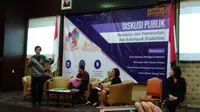 Pegiat disabilitas Surya Sahetapy mengatakan, teks yang terdapat di sepanjang video dianggap sebagai bentuk pemenuhan kebutuhan difabel (Liputan6.com/Doni)