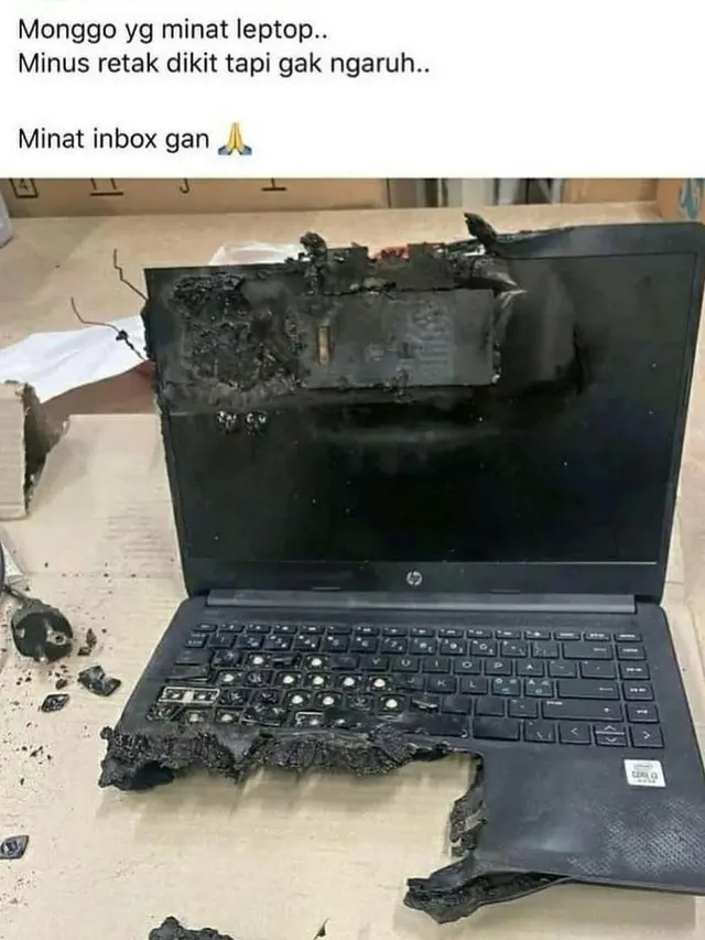 6 Potret Laptop Rusak Parah Ini Sangat Memprihantinkan, Bikin Elus Dada