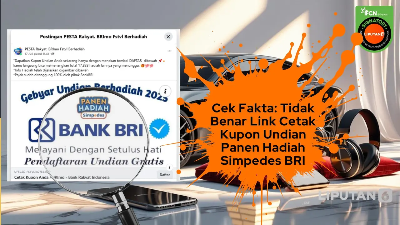 Tangkapan layar klaim cetak kupon undian panen hadiah Simpedes BRI