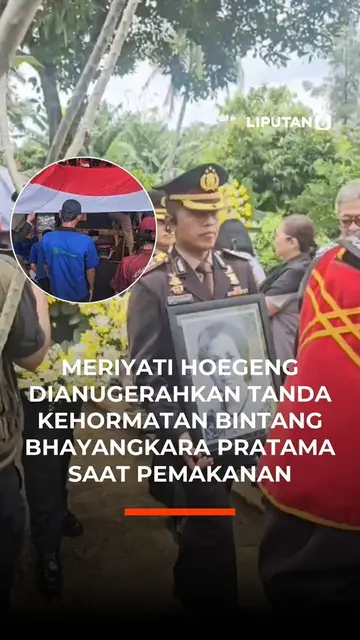 Meriyati Hoegeng Dianugerahkan Tanda Kehormatan Bintang Bhayangkara Saat Pemakaman
