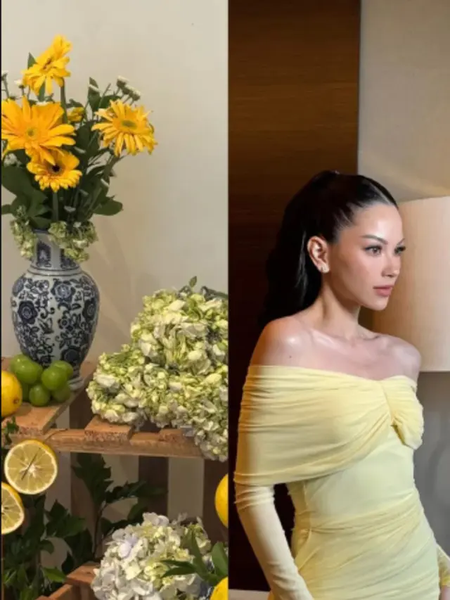 Potret Alyssa Daguise Pakai Dress Kuning saat Bridal Brunch/Foto via Instagram @alyssadaguise