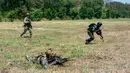 Tentara Nasional Indonesia (TNI) menerjunkan lebih dari 4.400 personel untuk latihan ini. (JUNI KRISWANTO/AFP)