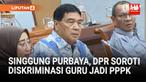 Komisi VIII DPR RI menggelar rapat dengar pendapat umum (RDPU) dengan perwakilan guru madrasah terkait diskriminasi calon PPPK, pada Kamis (6/11).