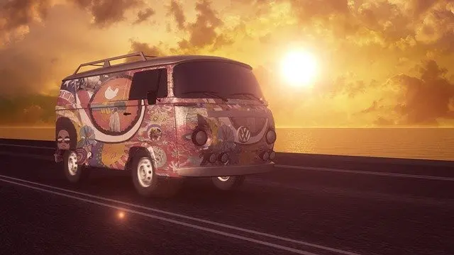 Ilustrasi budaya hippie
