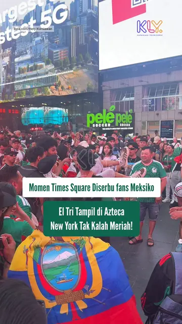Momen Times Square diserbu fans Meksiko! El Tri tampil di Azteca, New York tak kalah meriah