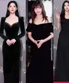 Lihat di sini beberapa potret penampilan para aktor dan aktris Korea Selatan menghadiri SBS Drama Awards 2023 mengenakan outfit serba hitam.