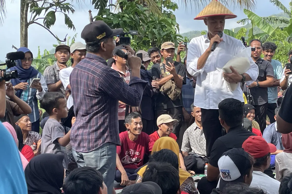 Momen Lucu Ganjar Ditagih Anak Kecil Hadiah Sepeda Saat Dialog Bareng Petani Purworejo
