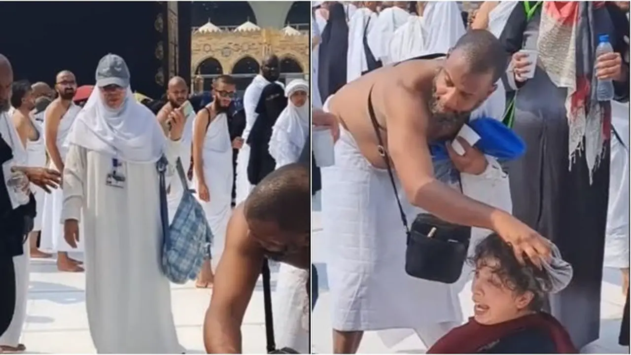 Wanita Histeris Diduga Tak Bisa Lihat Ka'bah di Depannya, Wajahnya Ketakutan