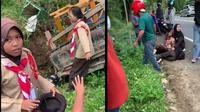 Kecelakaan mobil bak terbuka pengangkut anggota Pramuka di Bulukumba (Liputan6.com/Istimewa)
