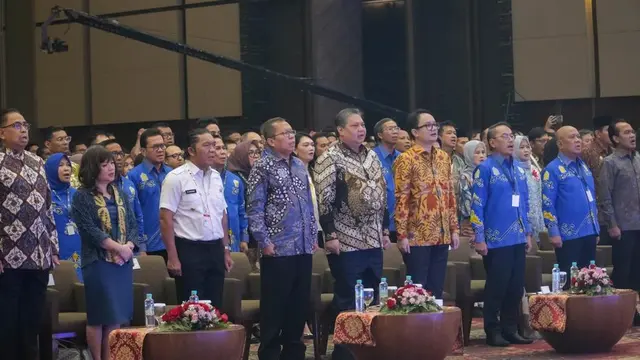 Menteri Koordinator Bidang Perekonomian Airlangga Hartarto saat menyampaikan keynote speech pada Trade Expo Indonesia ke-38 tahun 2023 di ICE BSD, Tangerang Selatan, Rabu (18/10/2023). (Dok Kemenko Perekonomian)