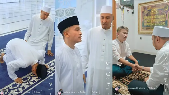 <p>Ruben Onsu mualaf. (tangkapan layar Instagram/ ruben_onsu)</p>