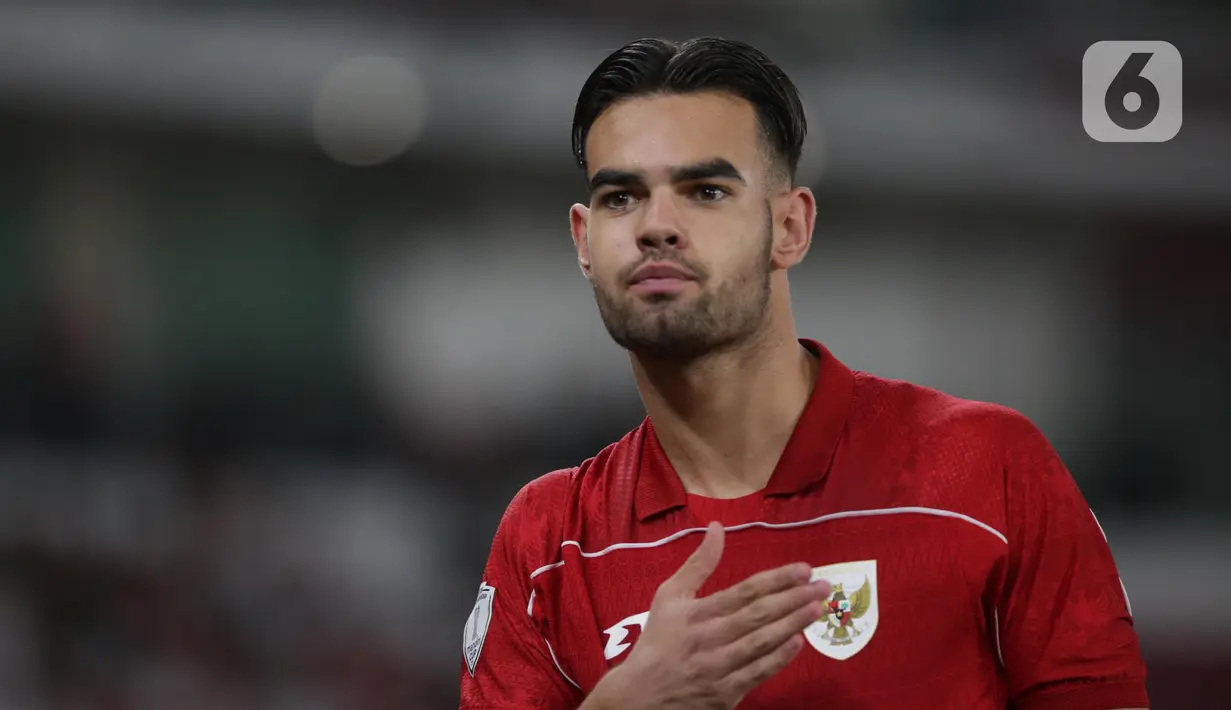 Pemain depan Timnas Indonesia U-23, Jens Raven merayakan golnya ke gawang Brunei Darussalam pada laga Grup A Piala AFF U-23 2025 di Stadion Utama Gelora Bung Karno, Jakarta, Selasa (15/7/2025). (Liputan6.com/Helmi Fithriansyah)