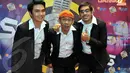 Kini selain berakting, Trio Ubur-ubur sudah menelurkan karya di dunia tarik suara berupa single 'Tari Ubur-ubur, 'Munaroh' dan yang terbaru 'Cinta Ditolak'. (Liputan6.com/Panji Diksana)