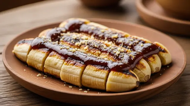Pisang Bakar Cokelat Lumer yang Legit