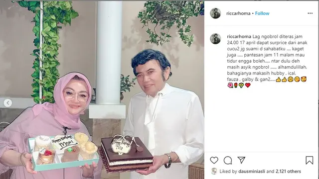 Rhoma Irama dan Ricca Rachim (Foto: Instagram/@riccarhoma)