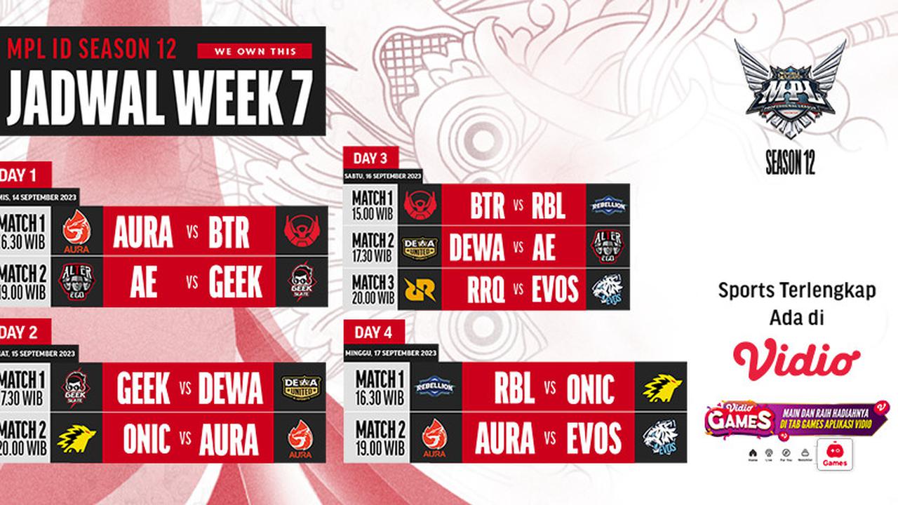 Link Streaming MPL ID Season 12 Pekan Ketujuh