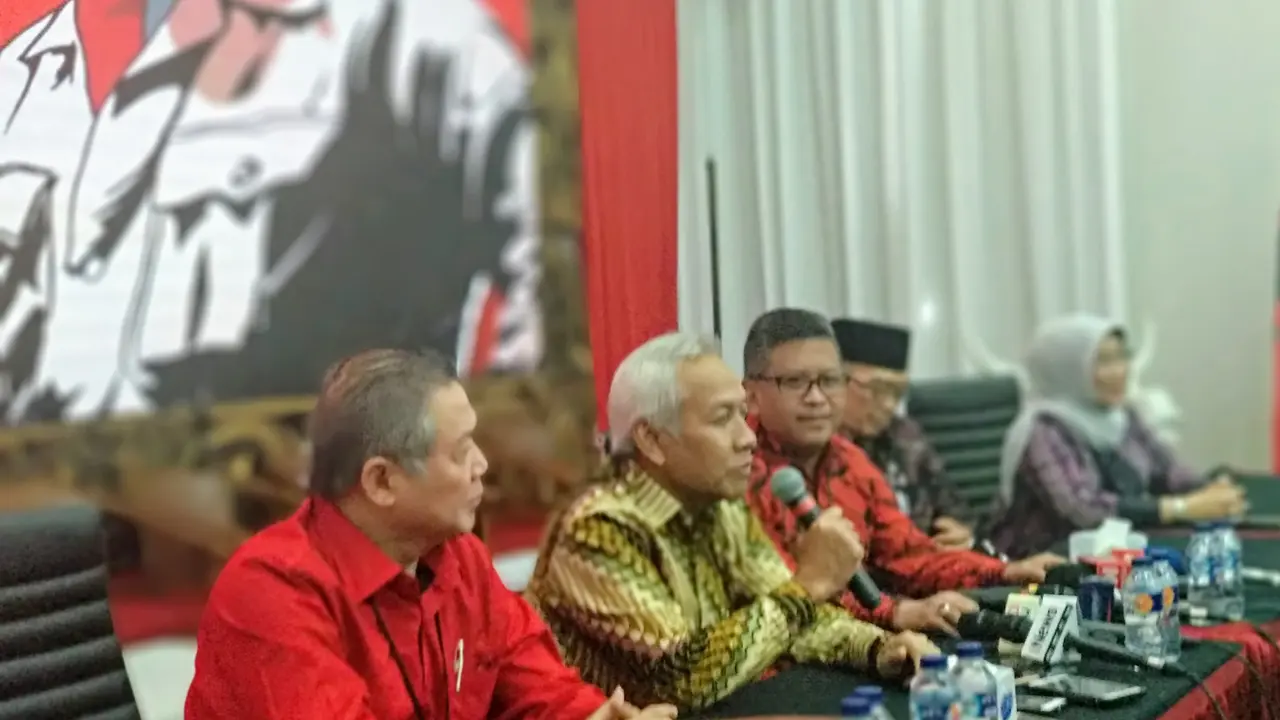 Konferensi pers di PDIP. (Liputan6.com/Putu Merta Surya Putra)