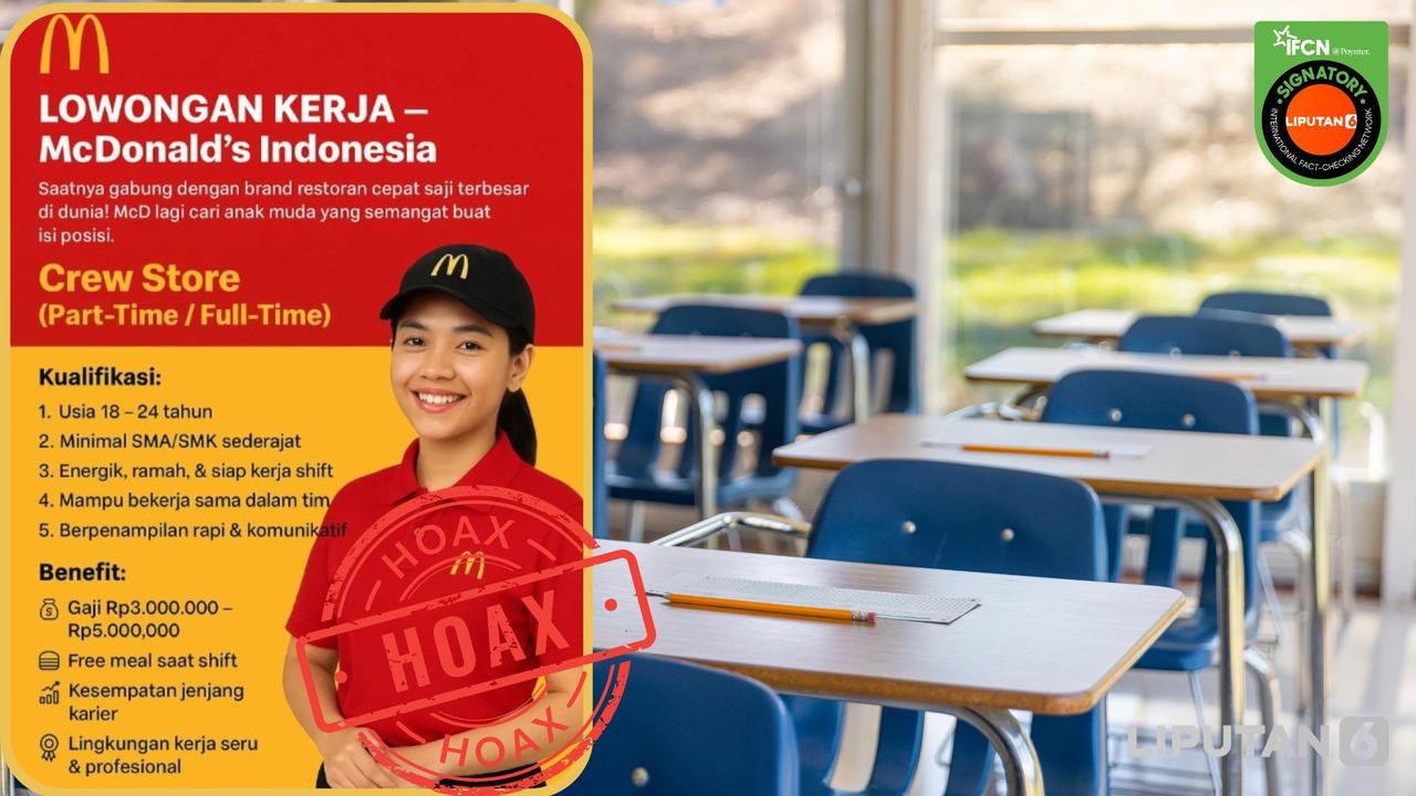 cek fakta lowongan kerja McDonald's Indonesia