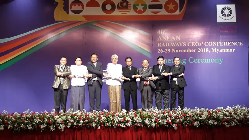 Acara Asean Railways CEOs' Conference (ARCEOs') di Nay Pyi Taw, Myanmar yang berlangsung 26-29 November 2018.