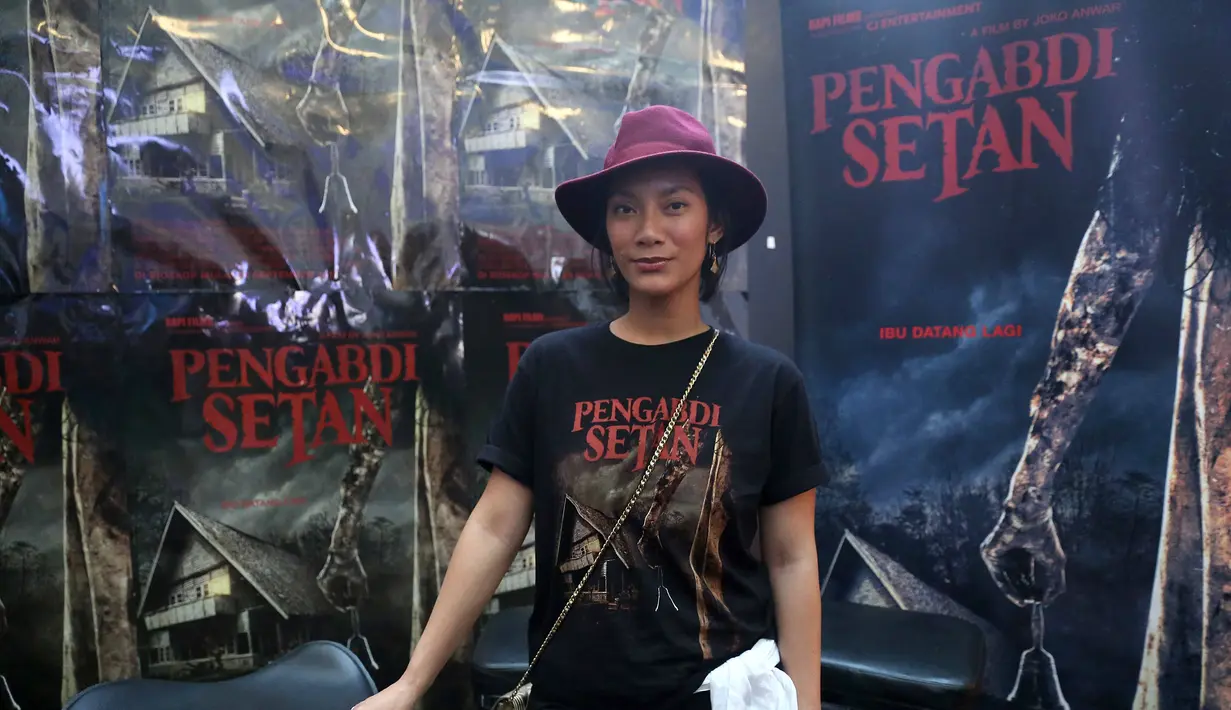 Saat ditemui di Gala Premiere film Pengabdi Setan di XXI Epicentrum, Kuningan, Jakarta Selatan, Rabu (20/9/2017), Tara menceritakan ketakutan yang dialaminya selama menjalani proses syuting film tersebut. (Nurwahyunan/Bintang.com)