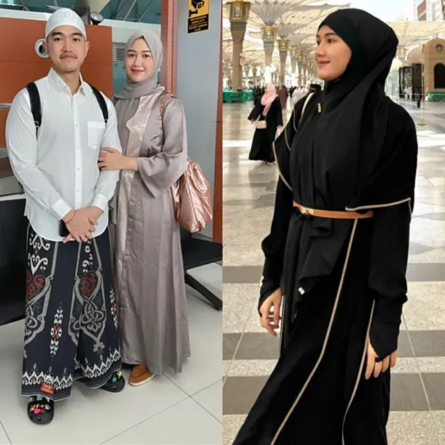 Penampilan Erina Gudono Saat Umrah Bersama Kaesang