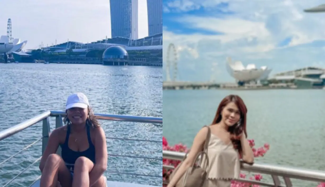 Berada di Singapura keduanya tampil dengan gaya berbeda. Felicia tampil sporty mengenakan tank top hitam, sedangkan felicia tampil girl dengan pakaian serba coklat lengkap dengan tas Hermesnya. @feliciahutapeaaa/@chengiovanis