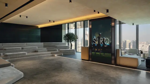 Lobi hotel yang di desain dengan konsep kebugaran