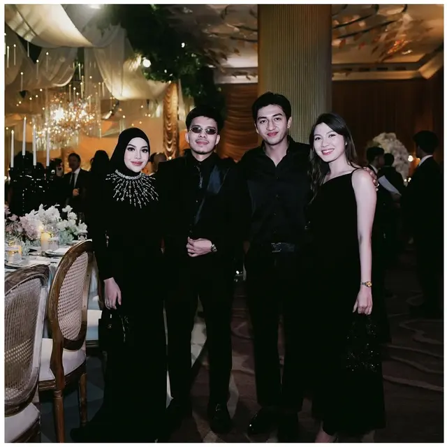 10 Potret Tamu Artis di Intimate Dinner Al Ghazali–Alyssa, Berbusana Hitam Elegan