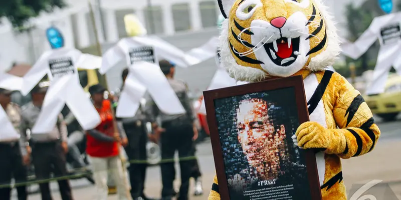 Ada 'Harimau' Ikut Aksi di Depan Istana Merdeka